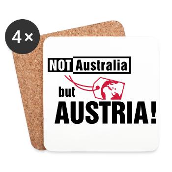 Nicht Australien, sondern Österreich - Untersetzer (4er-Set) - Weiß - Vorne