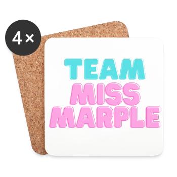 Team Miss Marple farbig - Untersetzer (4er-Set) - Weiß - Vorne
