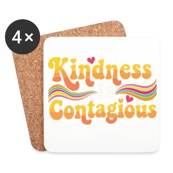 Kindness Emotional Learning Teacher SEL - Coasters (set of 4) - white - Front