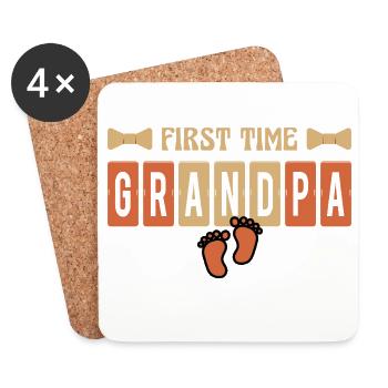 Grandpa-to-be grandpa for the first time - Coasters (set of 4) - white - Front