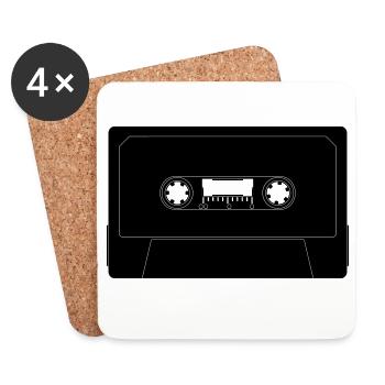 Kassette - Untersetzer (4er-Set) - Weiß - Vorne