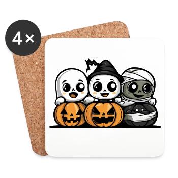 Halloween Party Trick Or Treat Comic - Untersetzer (4er-Set) - Weiß - Vorne