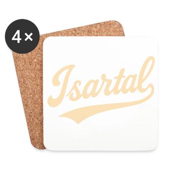 Isar Valley lettering - Coasters (set of 4) - white - Front