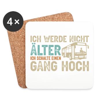 Linienbus Busfahrer Schulbus Busfahrerin Bus - Untersetzer (4er-Set) - Weiß - Vorne