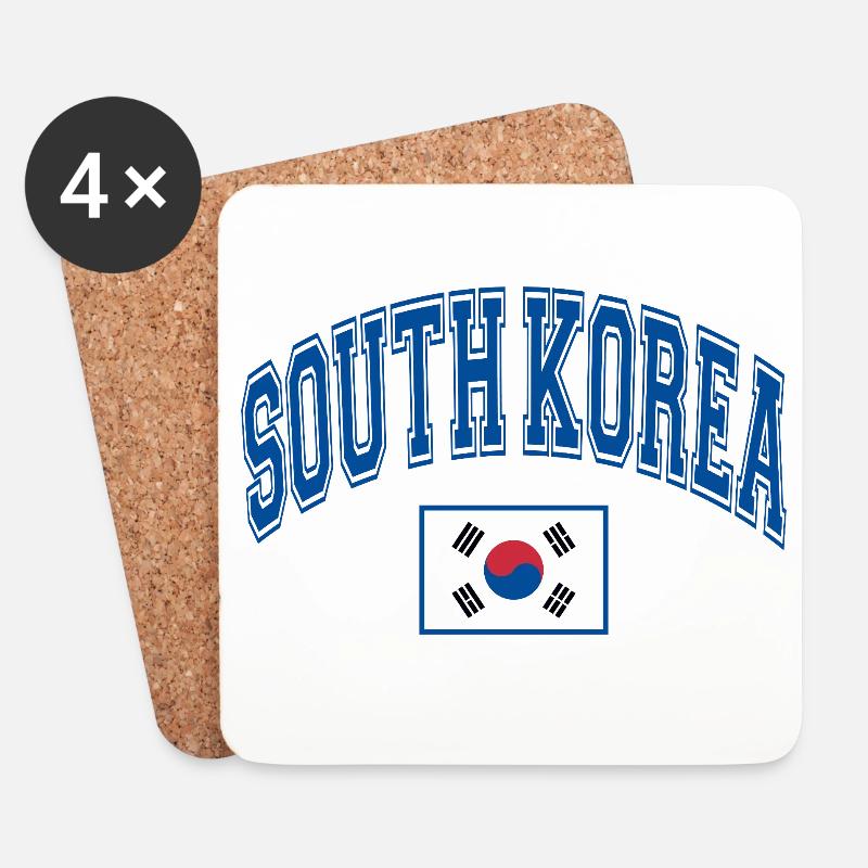 Südkorea - Untersetzer (4er-Set) - Weiß