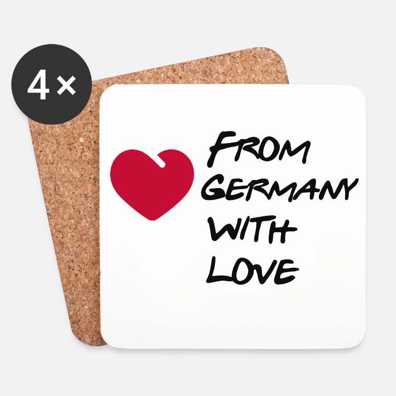 Mit Liebe aus Deutschland - Untersetzer (4er-Set) - Weiß