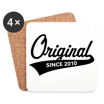 Original Since 2010 (Geburtsjahr, Geburtstag / B) - Untersetzer (4er-Set) - Weiß - Vorne