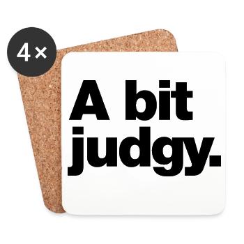 A bit judgy - Coasters (set of 4) - white - Front