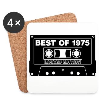 Best of 1975 Limitierte Edition 50 Geburtstag - Untersetzer (4er-Set) - Weiß - Vorne