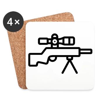 sniper - Coasters (set of 4) - white - Front