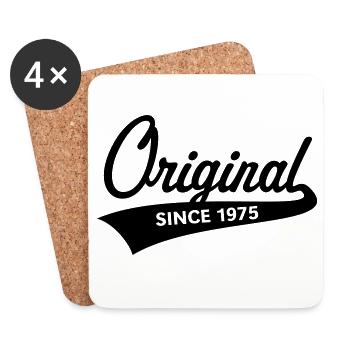 Original Since 1975 (Geburtsjahr, Geburtstag / B) - Untersetzer (4er-Set) - Weiß - Vorne