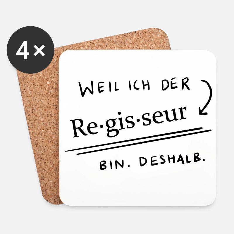 Weil...ich der Regisseur bin 2 - Untersetzer (4er-Set) - Weiß
