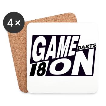 Darts,Darts,GAME_ON_180_Darts - Coasters (set of 4) - white - Front