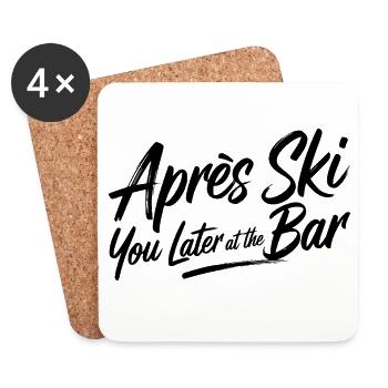 Après ski you later at the bar - Coasters (set of 4) - white - Front