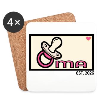 Pregnancy Birth - Baby Grandma 2026 - Coasters (set of 4) - white - Front