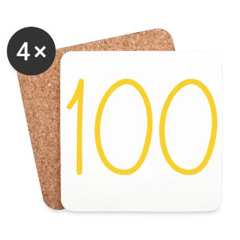 100 - Coasters (set of 4) - white - Front