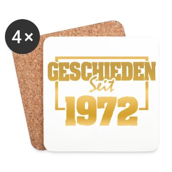 Ehefrau 1972 - Untersetzer (4er-Set) - Weiß - Vorne