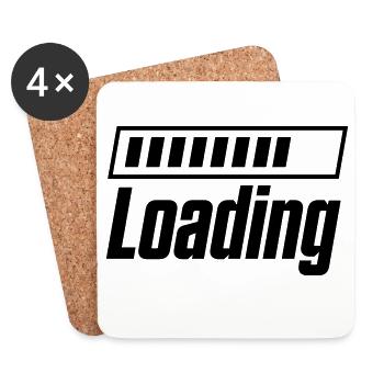 Loading Ladebalken - Untersetzer (4er-Set) - Weiß - Vorne