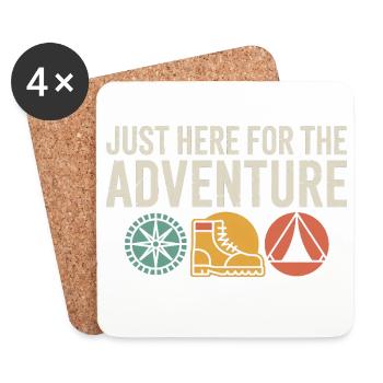 Tente Boussole Adventure Boots - Dessous de verre (lot de 4) - blanc - Devant