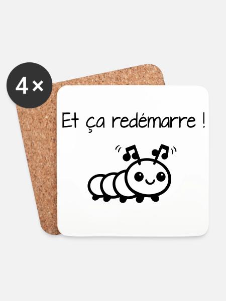 And it starts again! - Coasters (set of 4) - white