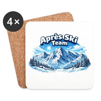 Après Ski Team Mountain Panorama - Coasters (set of 4) - white - Front