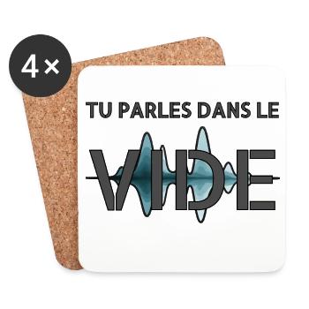 L'invisible. - Dessous de verre (lot de 4) - blanc - Devant