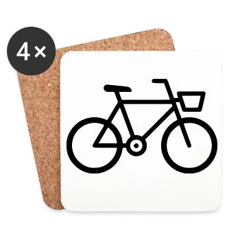 Profil de l’icône vélo Fahrrad - Dessous de verre (lot de 4) - blanc - Devant