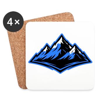 Mountains Symbol Alps - Coasters (set of 4) - white - Front