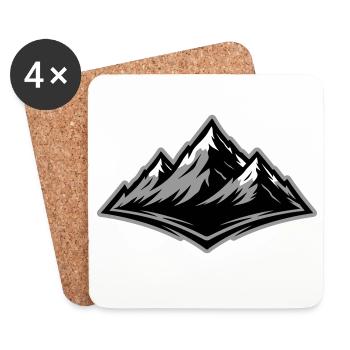 Mountains Symbol Alps - Coasters (set of 4) - white - Front