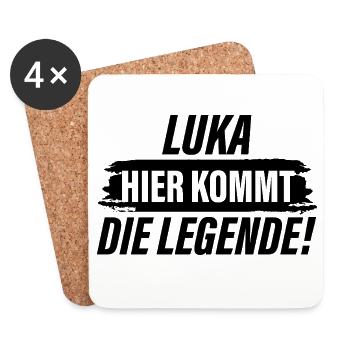 Luka, here comes the legend - Coasters (set of 4) - white - Front