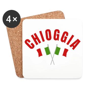 Chioggia Crossed Italian Flags - Coasters (set of 4) - white - Front