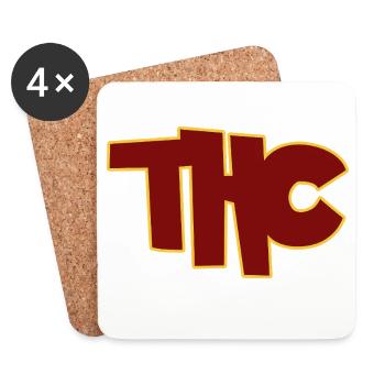 THC - Coasters (set of 4) - white - Front