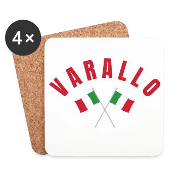 Drapeaux italiens croisés de Varallo - Dessous de verre (lot de 4) - blanc - Devant