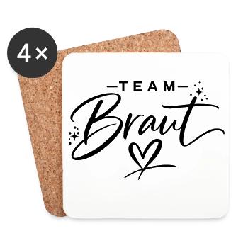 Team Bride - Coasters (set of 4) - white - Front
