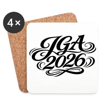 Jga 2026 Bachelor Party - Coasters (set of 4) - white - Front