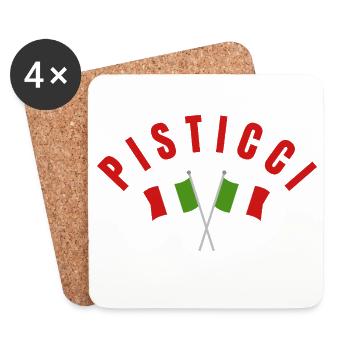 Pisticci Italian Flags - Coasters (set of 4) - white - Front