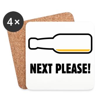 Next Please! (Beer / Beer / POS 2C) - Coasters (set of 4) - white - Front