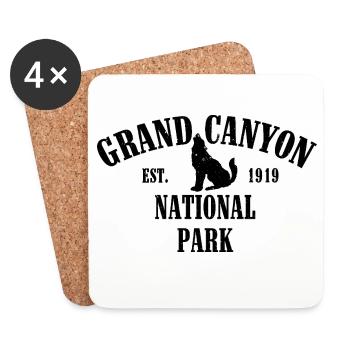 Grand Canyon Établi en 1919 Parc national - Dessous de verre (lot de 4) - blanc - Devant