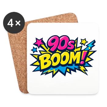 Explosion de la bande dessinée boom des années 90 - Dessous de verre (lot de 4) - blanc - Devant