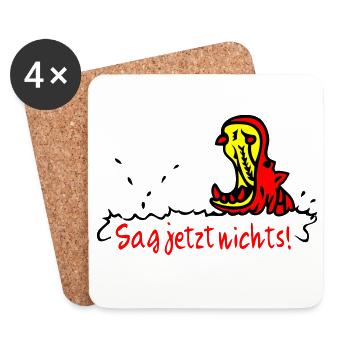 Hippo - Untersetzer (4er-Set) - Weiß - Vorne
