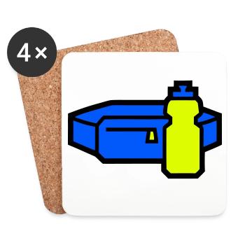 Courroir de ceinture d’hydratation pratique - Dessous de verre (lot de 4) - blanc - Devant