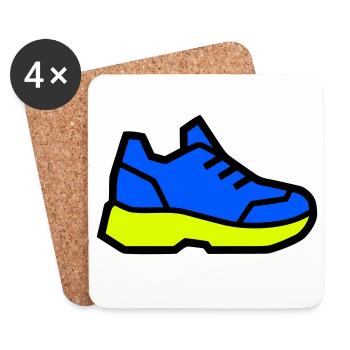 Modern Running Sneaker - Coasters (set of 4) - white - Front