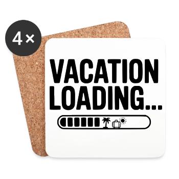 Chargement de vacances... - Dessous de verre (lot de 4) - blanc - Devant