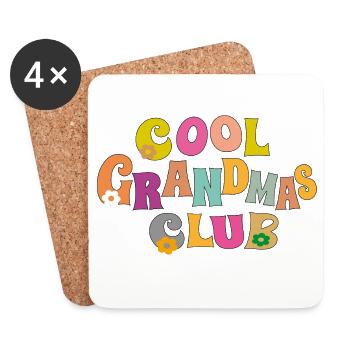 Cool Grandmas Club - Untersetzer (4er-Set) - Weiß - Vorne