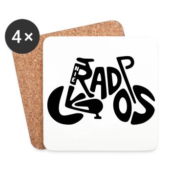 Bicycle - Never Wheelless - Coasters (set of 4) - white - Front