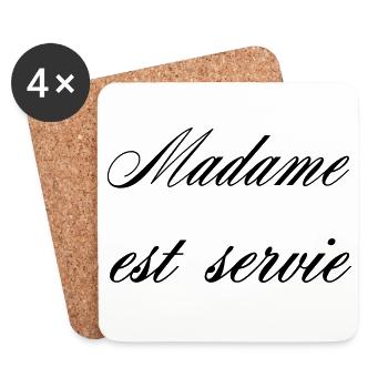 Madame Est Servie Humour Femme - Dessous de verre (lot de 4) - blanc - Devant