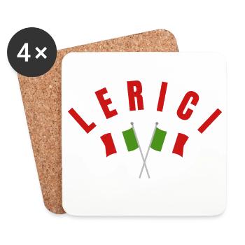 Lerici a franchi les drapeaux italiens - Dessous de verre (lot de 4) - blanc - Devant