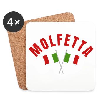 MOLFETTA Italian Flags Cross - Coasters (set of 4) - white - Front