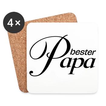 Bester Papa! - Untersetzer (4er-Set) - Weiß - Vorne