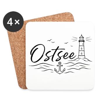 Ostsee - Untersetzer (4er-Set) - Weiß - Vorne